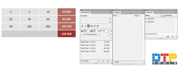 indesign active tables plugin