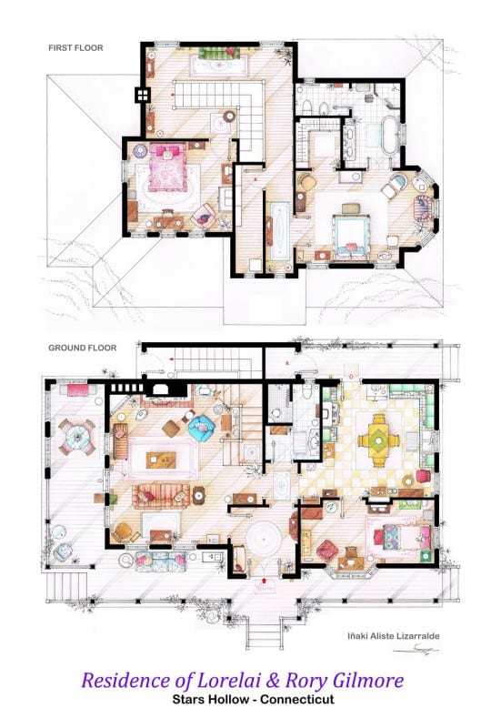 house_of_lorelai_and_rory_gilmore___floorplans_by_nikneuk-d5to28r