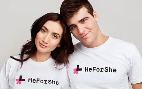 HeForShe tričká s angažovanou potlačou