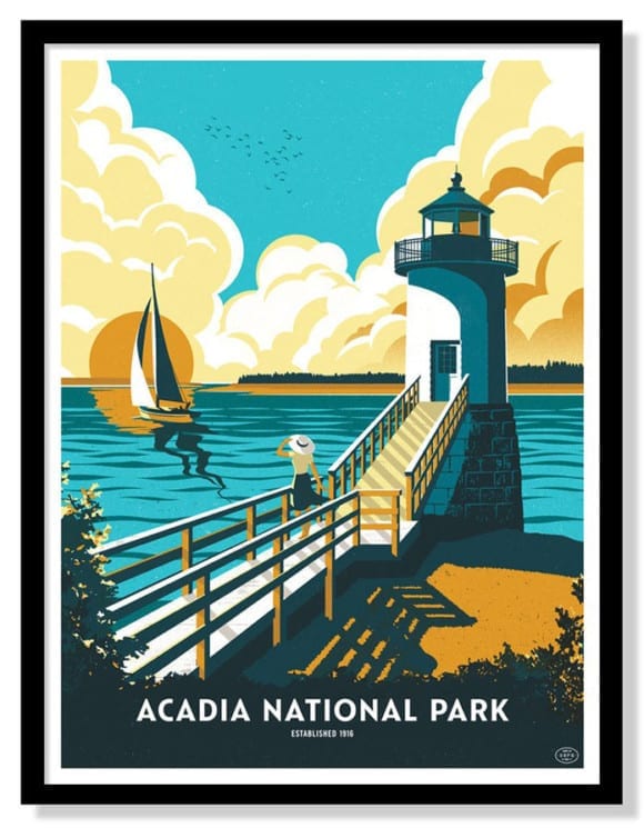acadia-national-park-six-color-screen-printed-poster-by-telegramme-paper-co
