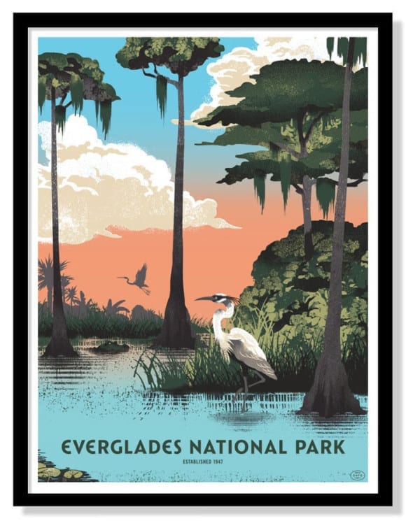 everglades-national-park-six-color-screen-printed-poster-by-two-arms-inc